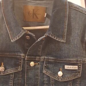 Calvin Klein Dark Blue Denim Jacket/Size::Large🤩🤩🤩